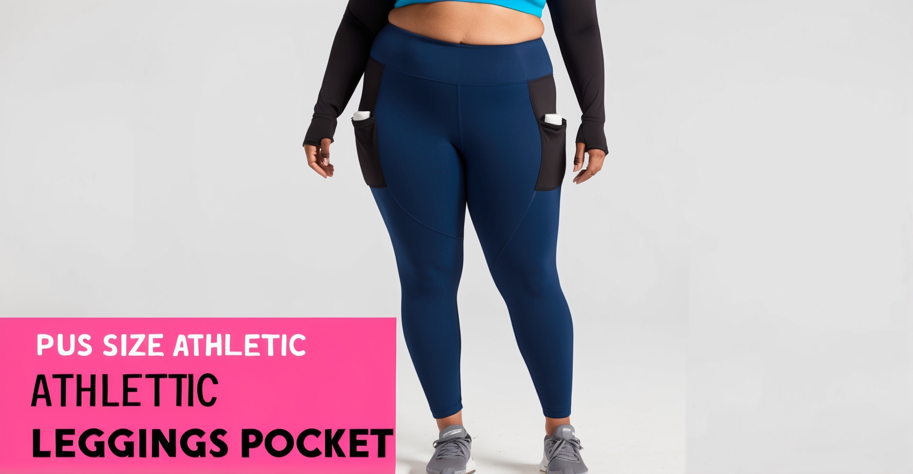 Plus Size Athletic Leggings Pocket