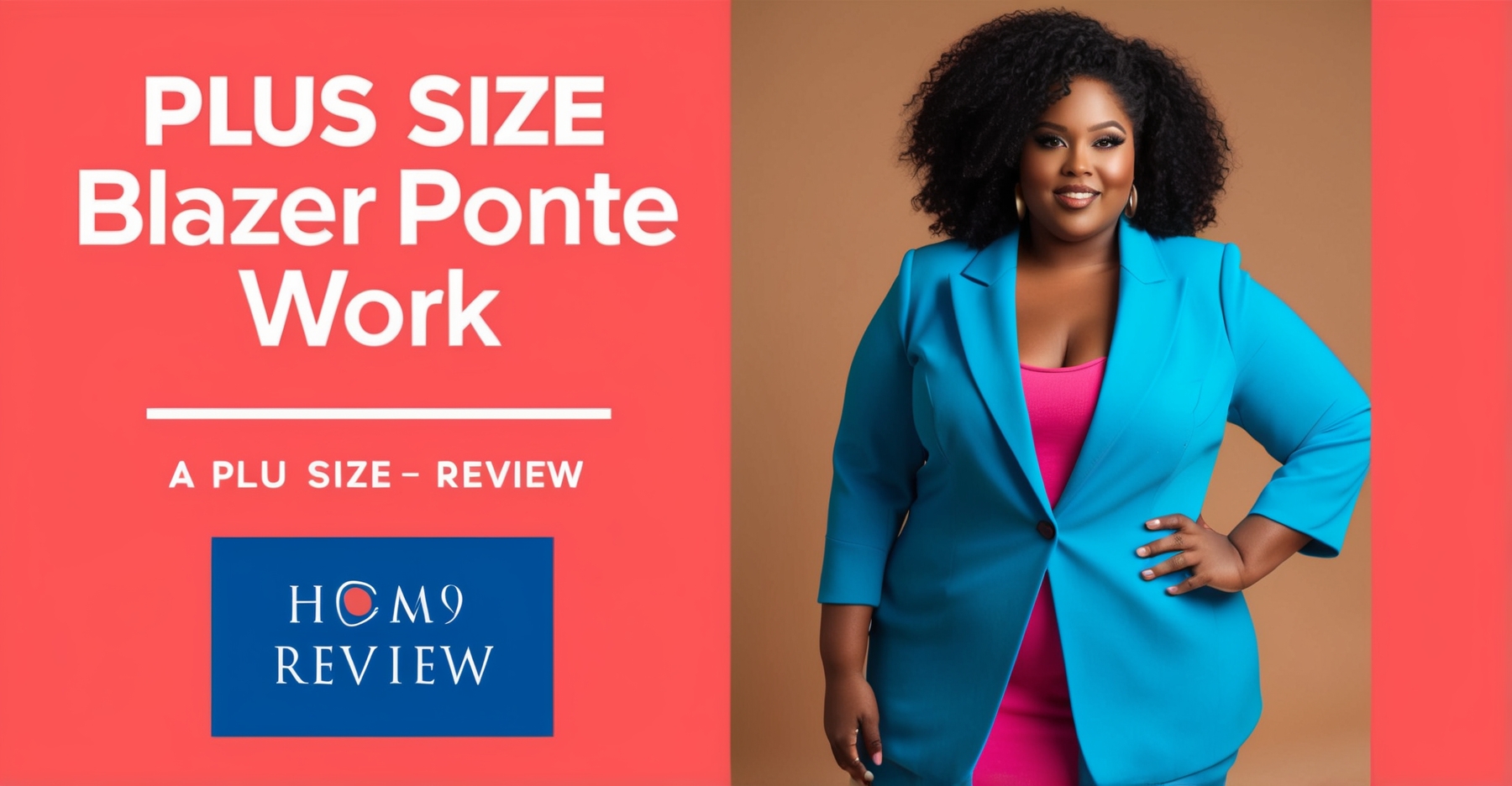 Plus Size Blazer Ponte Work