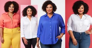 Plus Size Button Down Shirt Blouse