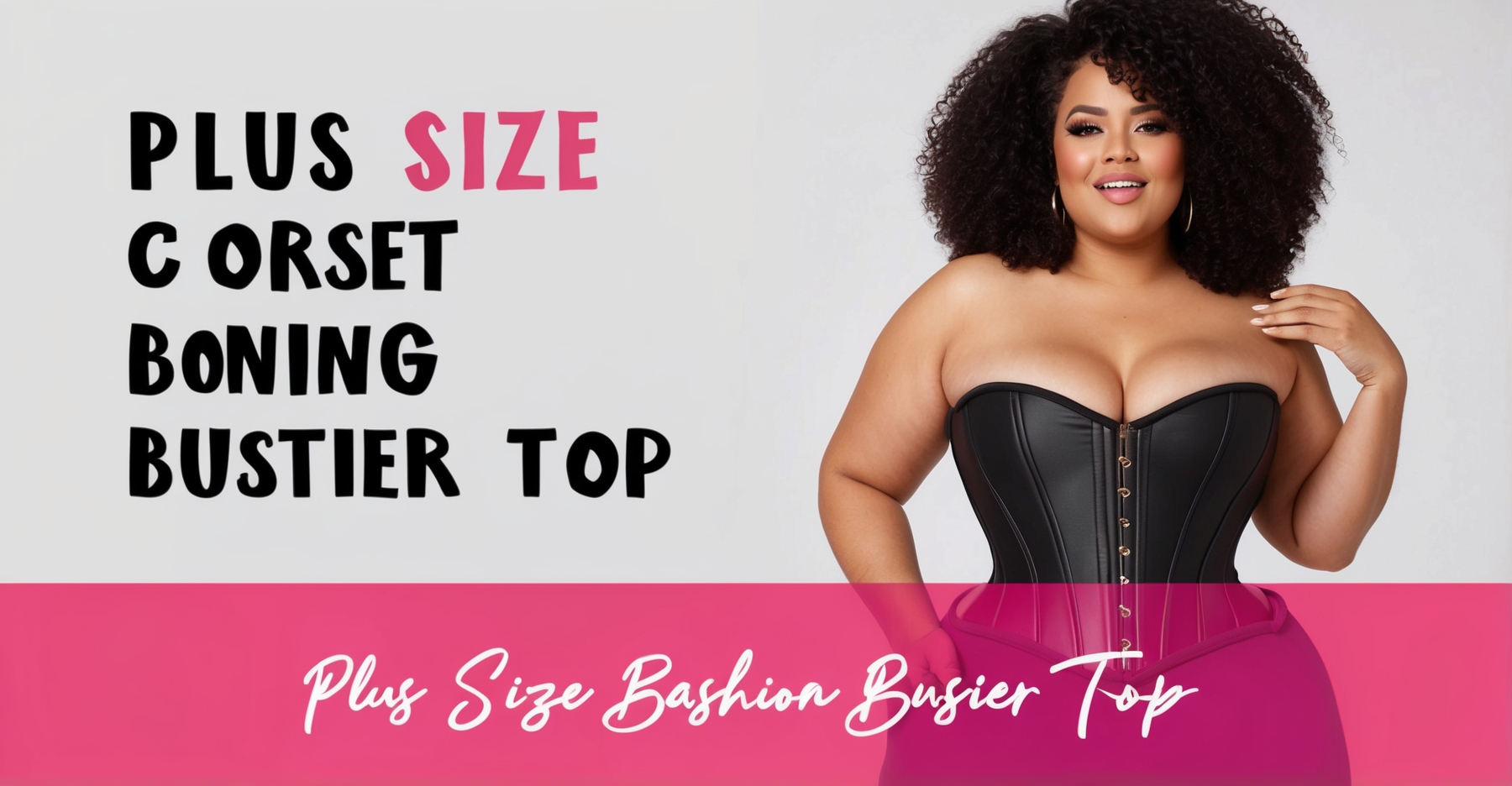 Plus Size Corset Boning Bustier Top