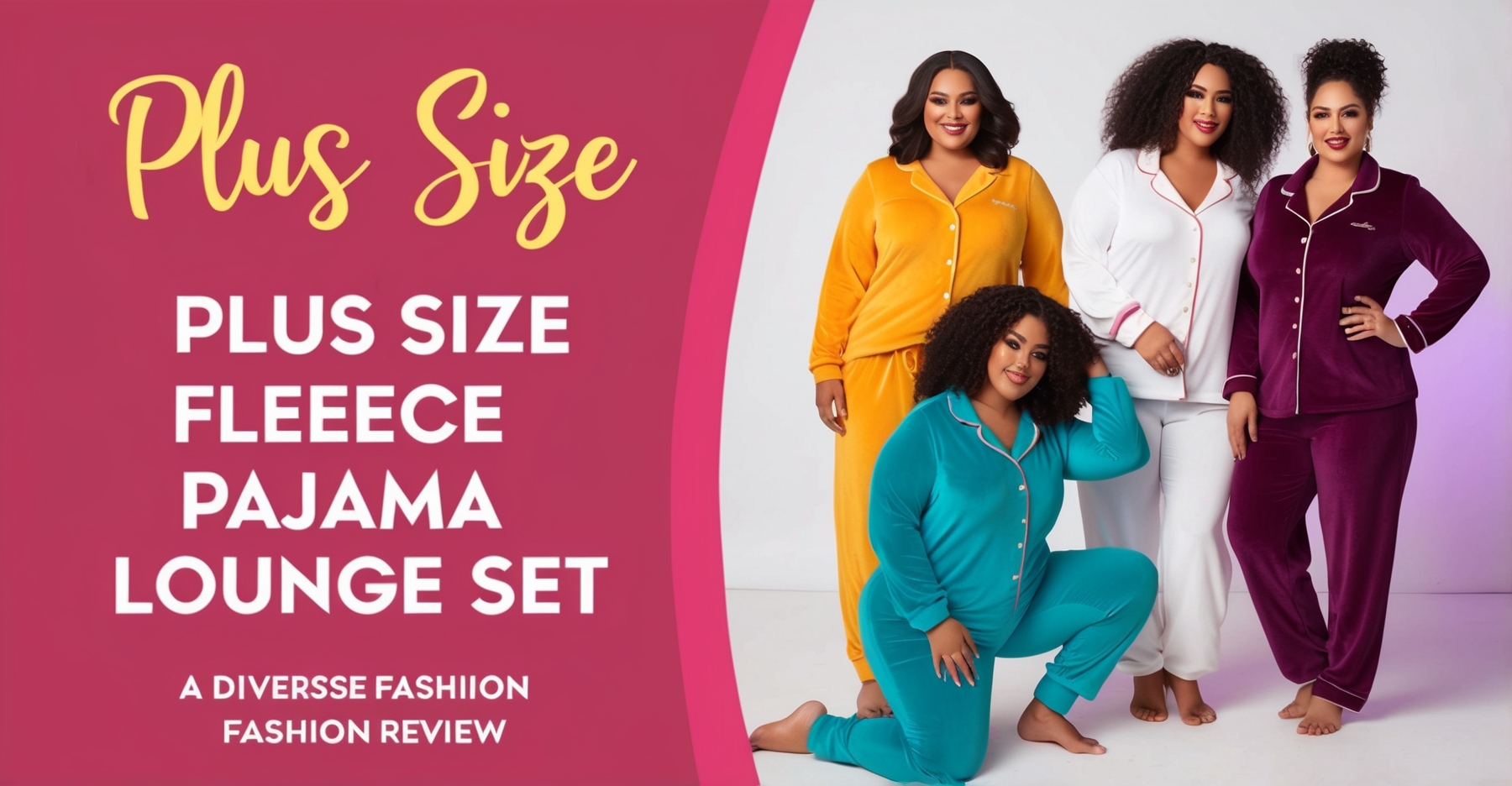 Plus Size Fleece Pajama Lounge Set