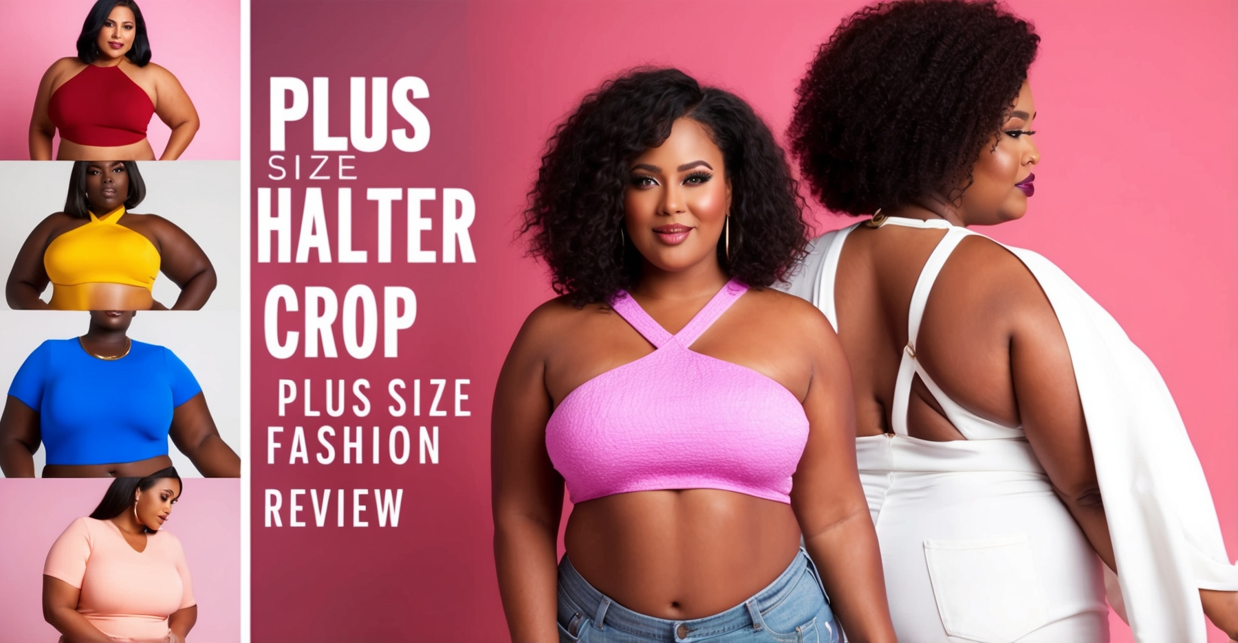 Plus Size Halter Crop Top