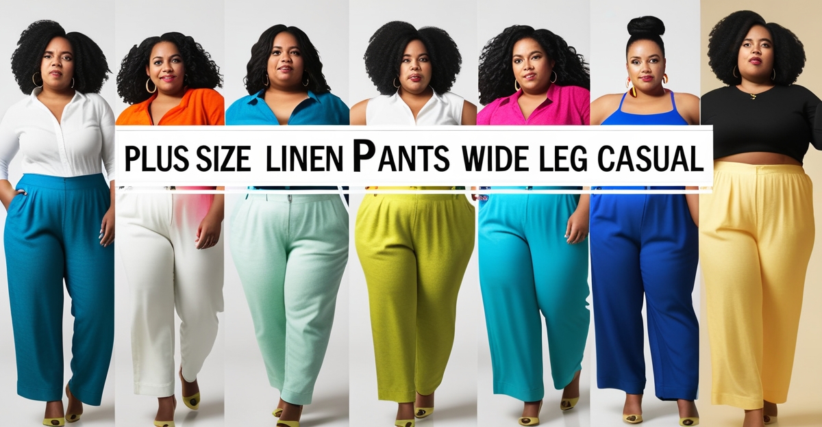 Quick Picks: Best Plus Size Linen Pants Wide Leg Casual…