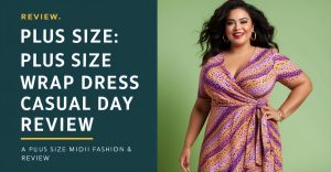 Plus Size Midi Wrap Dress Casual Day Review