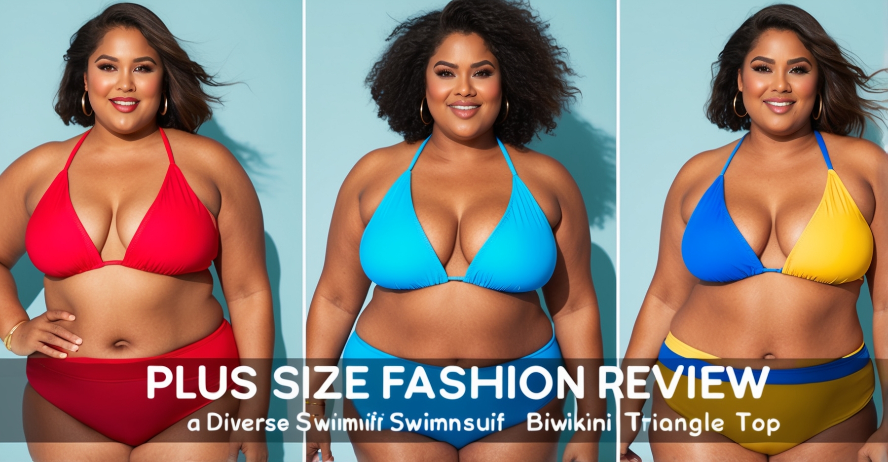 Plus Size Swimsuit Bikini Triangle Top