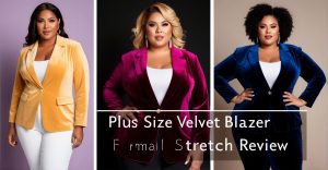 Plus Size Velvet Blazer Formal Stretch Review