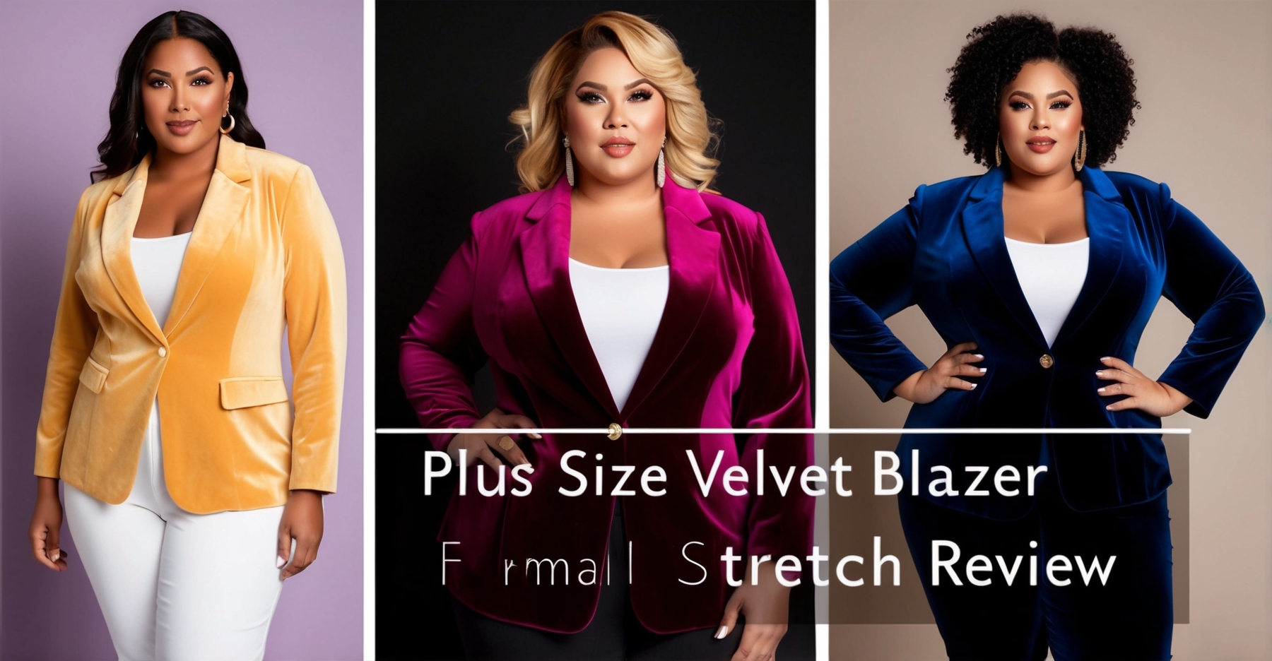 Plus Size Velvet Blazer Formal Stretch Review