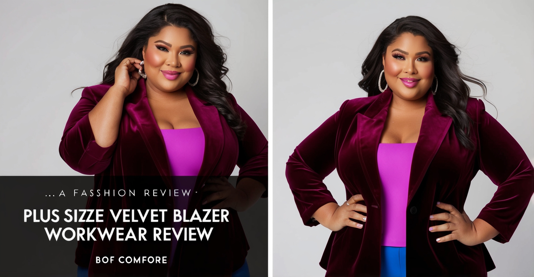 Plus Size Velvet Blazer Workwear Review