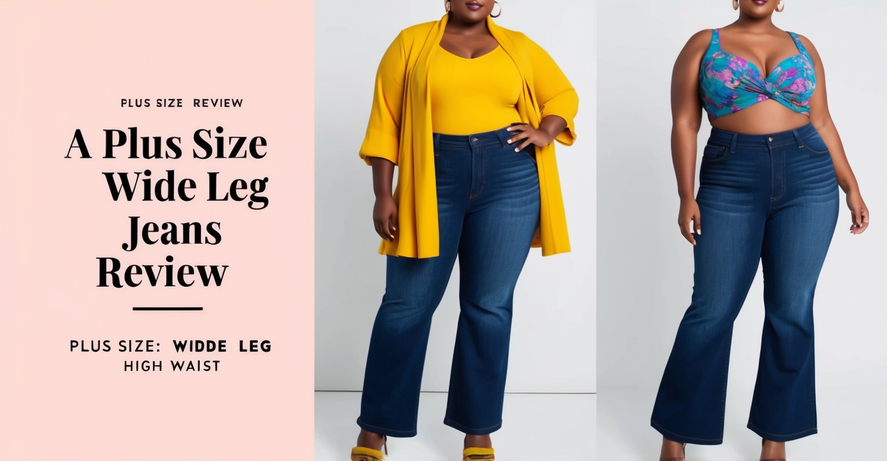 Plus Size Wide Leg Jeans High Waist