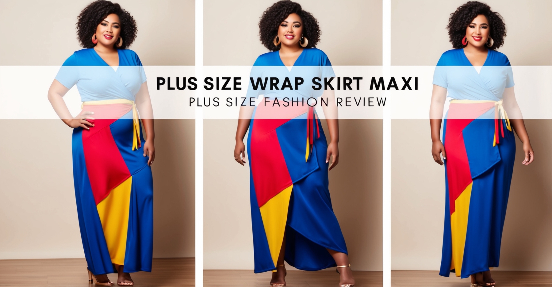 Plus Size Wrap Skirt Maxi