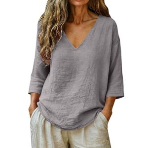 Plus-Size Linen Blouses: Effortless Summer Style on Amazon